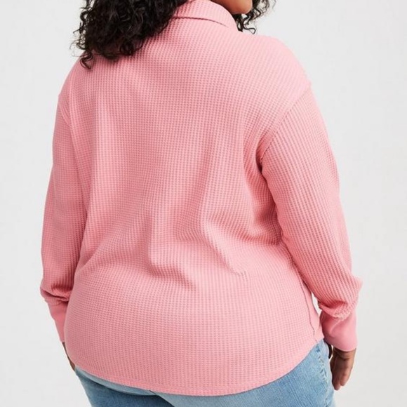 Torrid Waffle Knit Collared Top - Picture 2 of 9